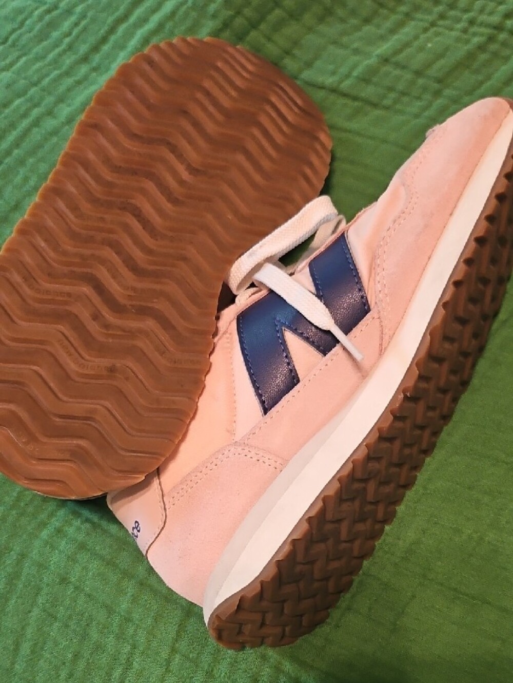 New Balance Pink and Navy Women's Sneakers - Picture 3 of 6